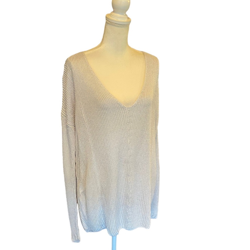 Annette Goertz Pale Gray Sweater Knit Top M